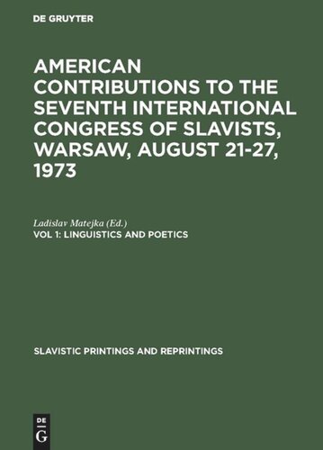 Linguistics And Poetics Ladislav Matejka