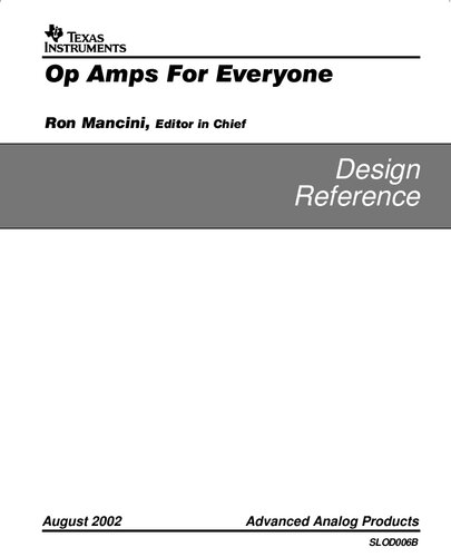 Op Amps For Everyone Design Reference Ron Mancini