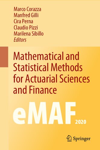 Mathematical And Statistical Methods For Actuarial Sciences And Finance 1st Ed 2021 Marco Corazza