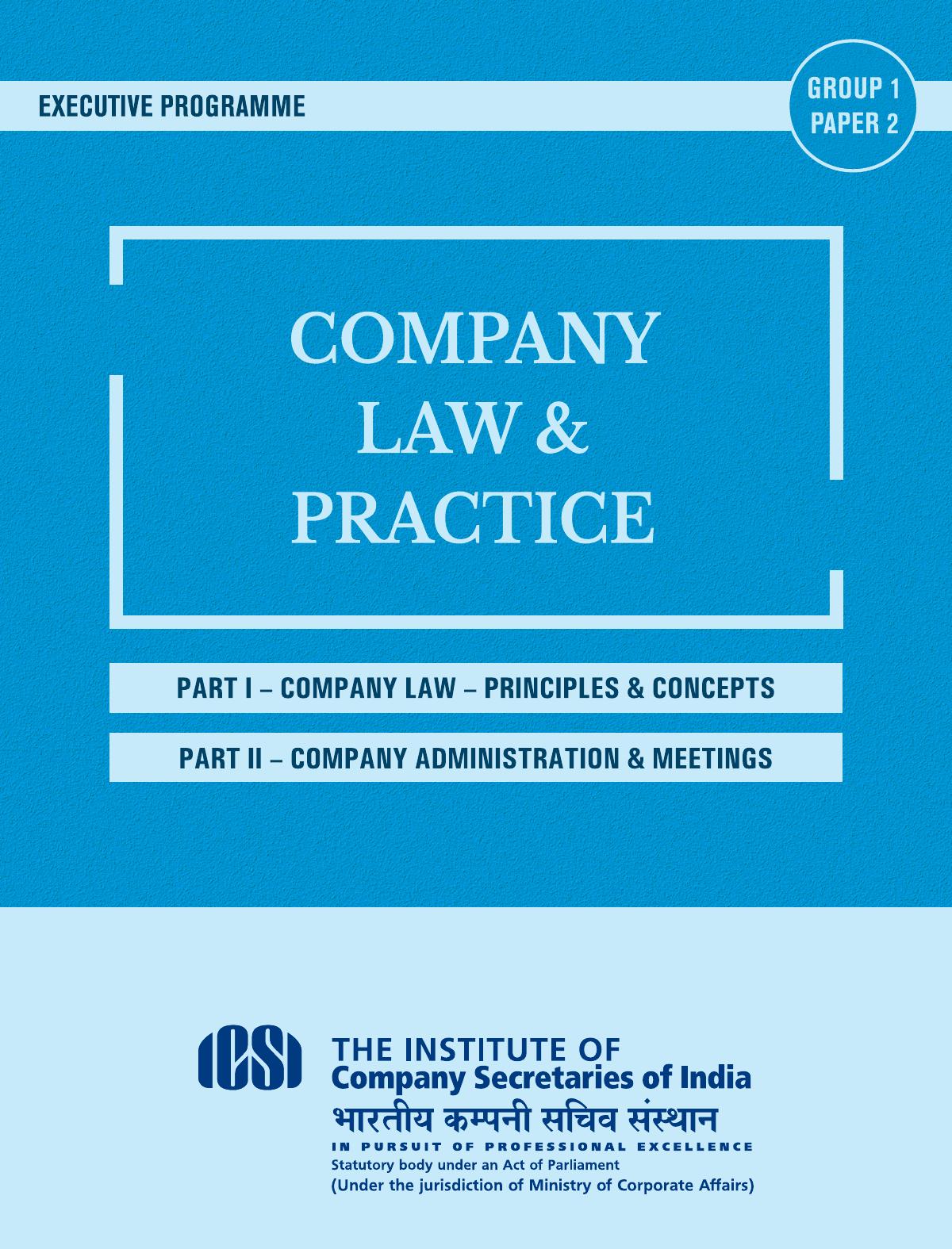 Company Law And Practice 2nd Edition Icsi