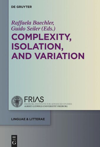 Complexity Isolation And Variation Raffaela Baechler Guido Seiler