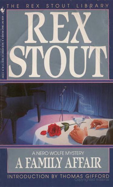 A Family Affair Rex Stout