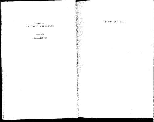Nixon And Mao Margaret Mcmillan