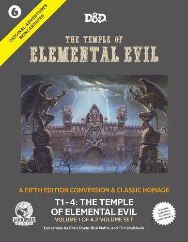 Original Adventures Reincarnated 6 The Temple Of Elemental Evil Vol I And Ii E Gary Gygax Frank Mentzer Chris Doyle Rick Maffei Tim Wadzinski