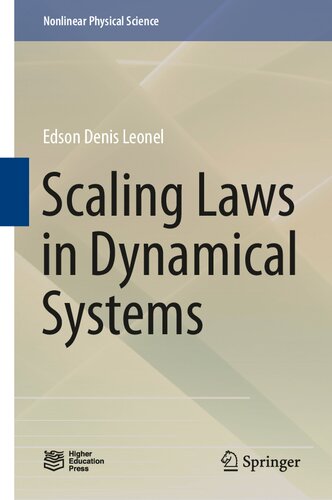 Scaling Laws In Dynamical Systems Nonlinear Physical Science 1st Ed 2021 Edson Denis Leonel