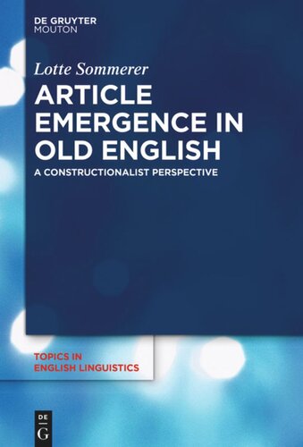 Article Emergence In Old English A Constructionalist Perspective Lotte Sommerer