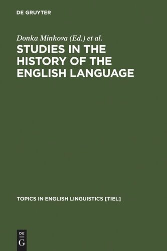 Studies In The History Of The English Language A Millennial Perspective Reprint 2011 Donka Minkova Editor Robert Stockwell Editor