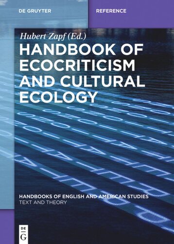Handbook Of Ecocriticism And Cultural Ecology Hubert Zapf Editor