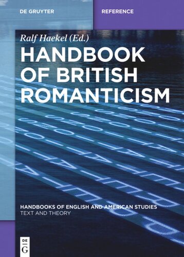 Handbook Of British Romanticism Ralf Haekel Editor
