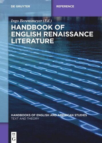 Handbook Of English Renaissance Literature Ingo Berensmeyer Editor