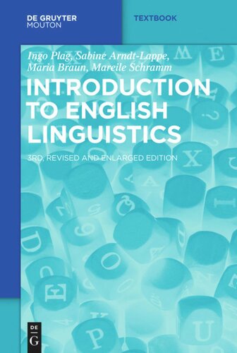 Introduction To English Linguistics 3rd Rev Ed Ingo Plag Sabine Arndtlappe Maria Braun Mareile Schramm