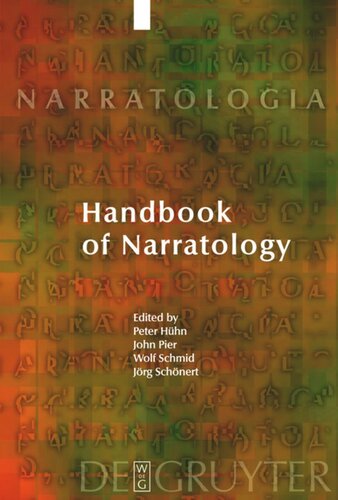 Handbook Of Narratology Peter Hhn Editor John Pier Editor Wolf Schmid Editor Jrg Schnert Editor