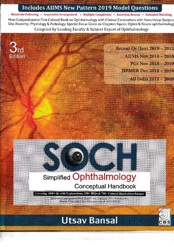 Soch Simplified Ophthalmology Conceptual Handbook 3rd Edition Utsav Bansal