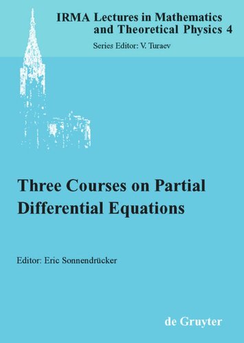 Three Courses On Partial Differential Equations Eric Sonnendrcker Editor