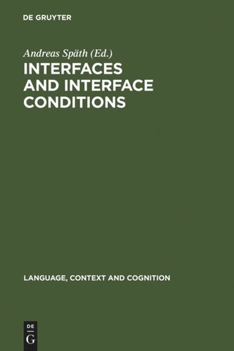 Interfaces And Interface Conditions Andreas Spth Editor