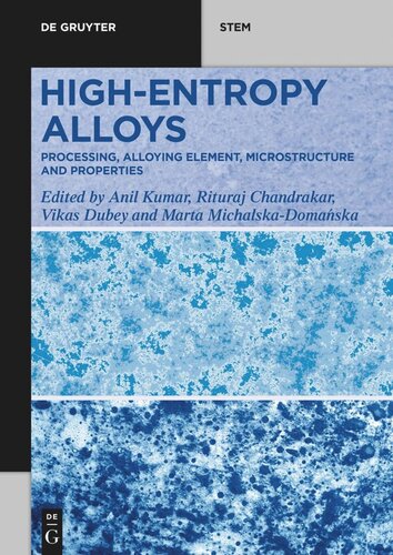 Highentropy Alloys Processing Alloying Element Microstructure And Properties Anil Kumar Editor Rituraj Chandrakar Editor Vikas Dubey Editor Marta Michalskadomaska Editor