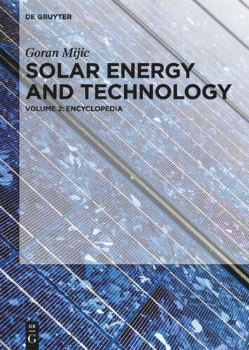 Solar Energy And Technology Volume 2 Encyclopedia