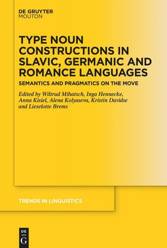 Type Noun Constructions In Slavic Germanic And Romance Languages Semantics And Pragmatics On The Move Wiltrud Mihatsch Editor Inga Hennecke Editor Anna Kisiel Editor Alena Kolyaseva Editor Kristin Davidse Editor Lieselotte Brems Editor