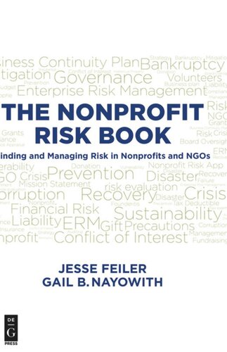 The Nonprofit Risk Book Finding And Managing Risk In Nonprofits And Ngos Jesse Feiler Gail B Nayowith