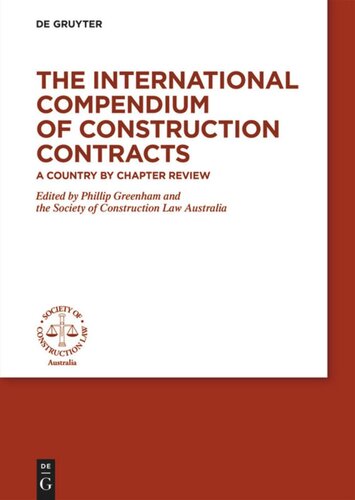 The International Compendium Of Construction Contracts Phillip Greenham