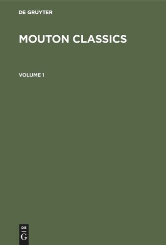 Mouton Classics From Syntax To Cognition From Phonology To Text Reprint 2013