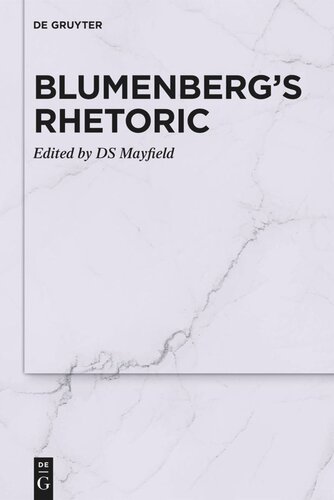 Blumenbergs Rhetoric Ds Mayfield Editor