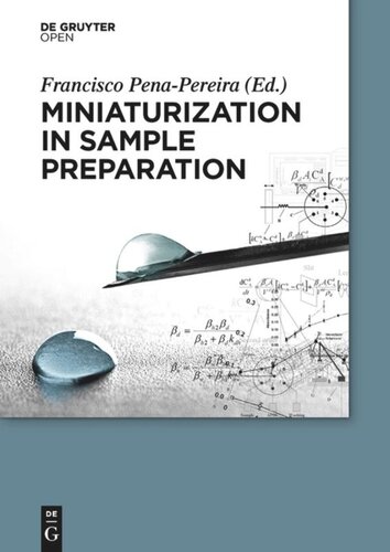 Miniaturization In Sample Preparation Francisco Pena Pereira