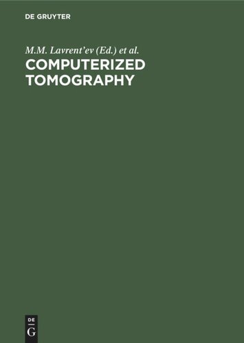 Computerized Tomography Reprint 2020 M M Lavrentev Editor