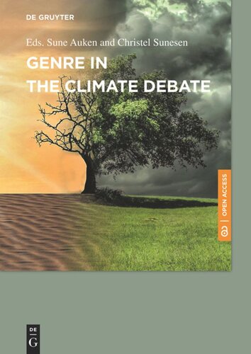 Genre In The Climate Debate Sune Auken Editor Christel Sunesen Editor