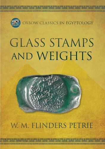 Glass Stamps And Weights Reprint 1926 Sir Wm Flinders Petrie