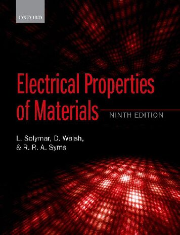 Electrical Properties Of Materials 9th Edition Laszlo Solymar