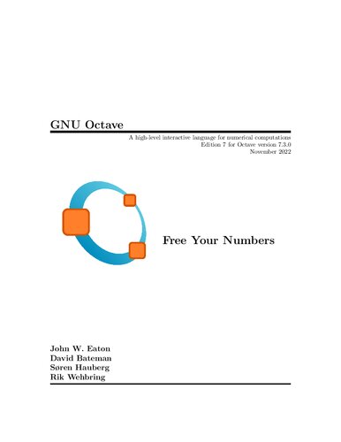 Gnu Octave Free Your Numbers 7th Edition Eaton Jw Bateman D