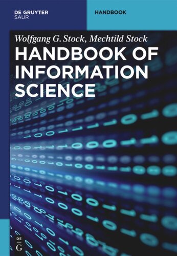 Handbook Of Information Science Wolfgang G Stock Mechtild Stock