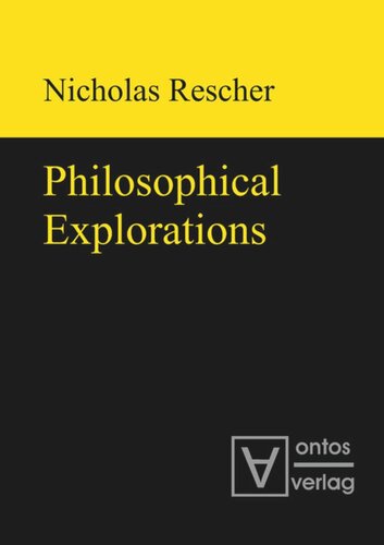 Philosophical Explorations Nicholas Rescher