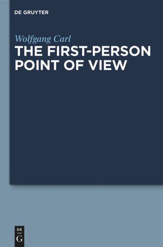 The Firstperson Point Of View Wolfgang Carl