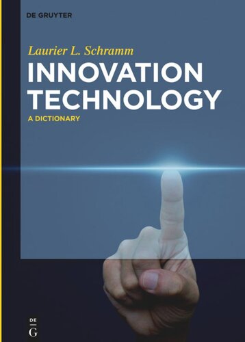 Innovation Technology A Dictionary Laurier L Schramm Knowledge Unlatched