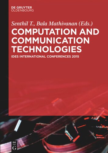 Computation And Communication Technologies Senthil T Kumar Editor Bala Mathivanan Editor