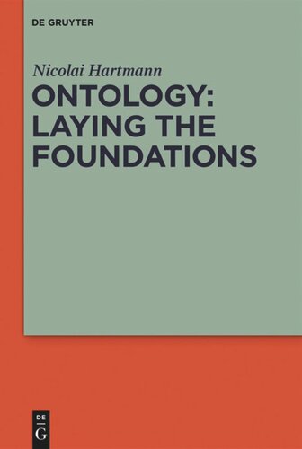 Ontology Laying The Foundations Nicolai Hartmann Keith Peterson