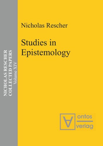 Collected Papers Volume 14 Studies In Epistemology
