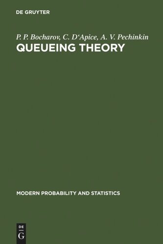 Queueing Theory P P Bocharov C Dapice A V Pechinkin