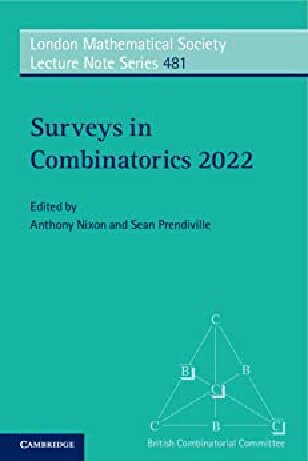 Surveys In Combinatorics 2022 New Anthony Nixon Sean Prendiville