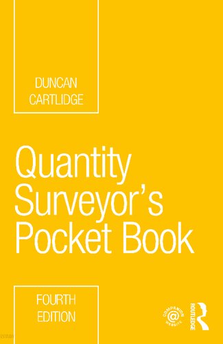 Quantity Surveyors Pocket Book 4th Edition Duncan Cartlidge