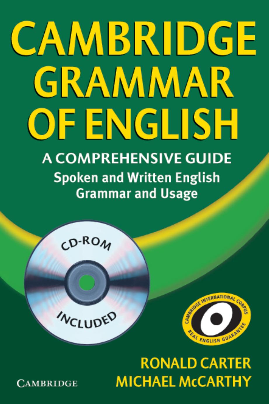 Cambridge Grammar Of English Hardback With Cdrom A Comprehensive Guide Ronald Carter