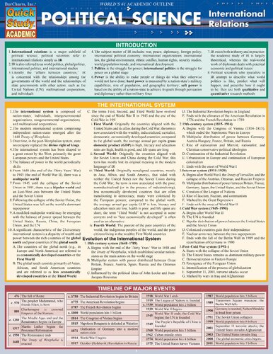 Political Science International Relations Study Guide Elliot Dickinson