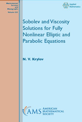 Sobolev And Viscosity Solutions For Fully Nonlinear Elliptic And Parabolic Equations N V Krylov