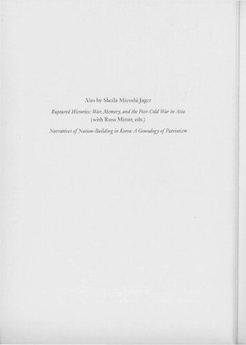 Brothers At War The Unending Conflict In Korea Sheila Miyoshi Jager