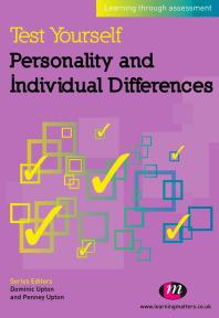 Test Yourself Personality And Individual Differences Learning Through Assessment 1st Edition Penney Upton Dominic Upton