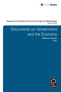 Research In The History Of Economic Thought And Methodology Documents On Government And The Economy Marianne Johnson Ross B Emmett Jeff E Biddle Marianne Johnson