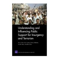 Understanding And Influencing Public Support For Insurgency And Terrorism 1st Edition Paul K Davis Eric V Larson Zachary Haldeman Mustafa Oguz Yashodhara Rana