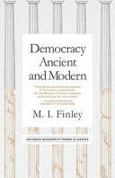 Democracy Ancient And Modern M I Finley